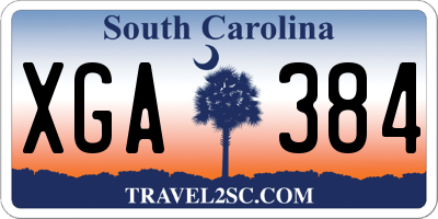 SC license plate XGA384