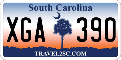 SC license plate XGA390