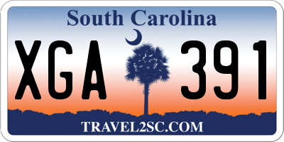 SC license plate XGA391