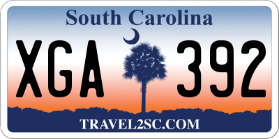 SC license plate XGA392