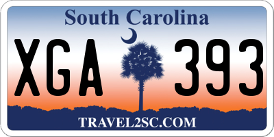 SC license plate XGA393