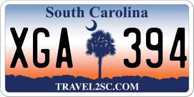 SC license plate XGA394