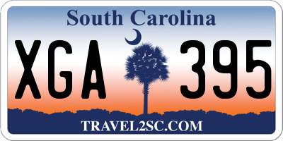SC license plate XGA395