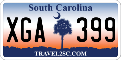 SC license plate XGA399