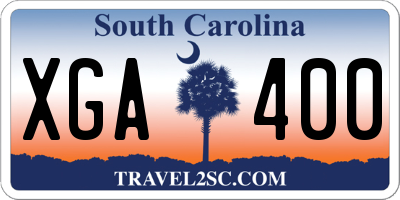 SC license plate XGA400