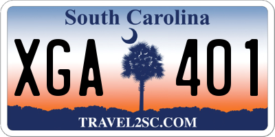 SC license plate XGA401