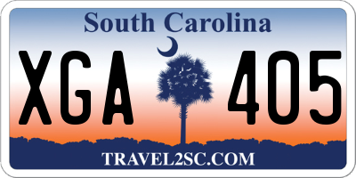 SC license plate XGA405