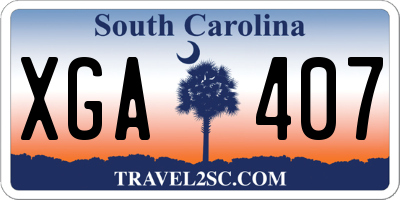 SC license plate XGA407