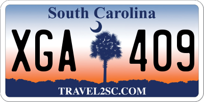 SC license plate XGA409