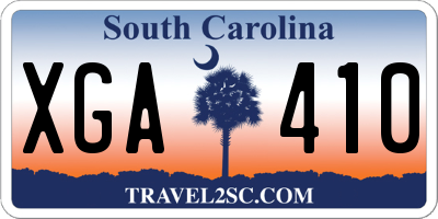 SC license plate XGA410