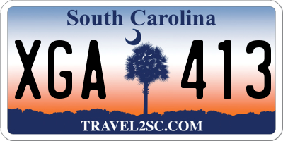 SC license plate XGA413