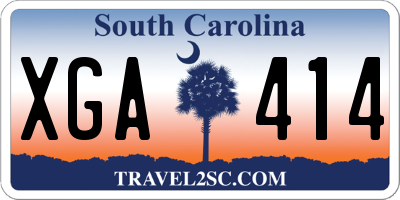 SC license plate XGA414