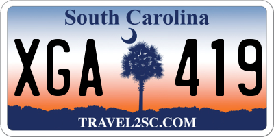SC license plate XGA419