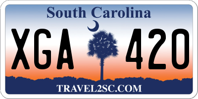 SC license plate XGA420