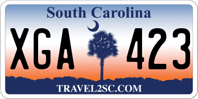 SC license plate XGA423
