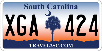 SC license plate XGA424