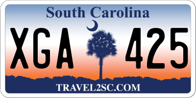 SC license plate XGA425