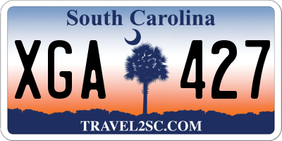 SC license plate XGA427
