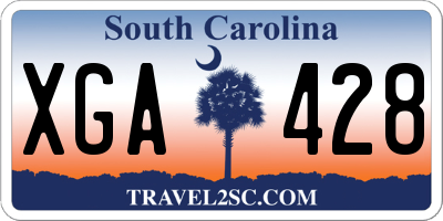 SC license plate XGA428