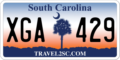 SC license plate XGA429
