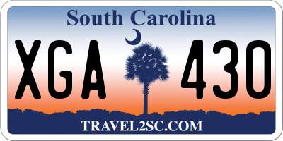 SC license plate XGA430