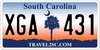 SC license plate XGA431