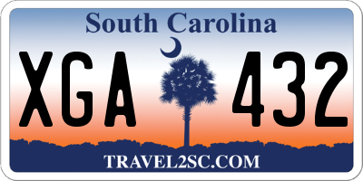 SC license plate XGA432