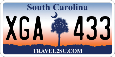 SC license plate XGA433