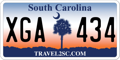 SC license plate XGA434