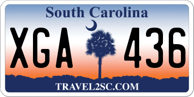 SC license plate XGA436