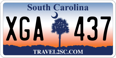 SC license plate XGA437