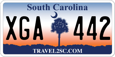SC license plate XGA442