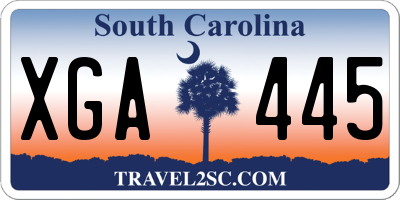 SC license plate XGA445