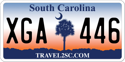 SC license plate XGA446
