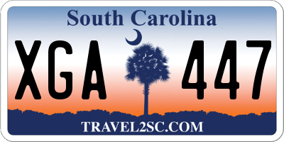 SC license plate XGA447
