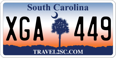 SC license plate XGA449