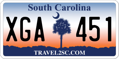 SC license plate XGA451