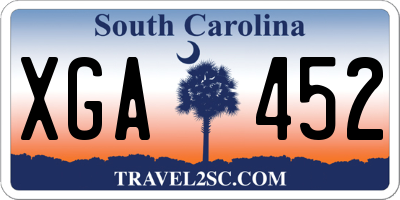 SC license plate XGA452