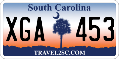 SC license plate XGA453
