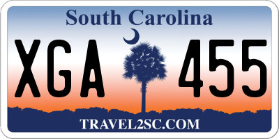 SC license plate XGA455
