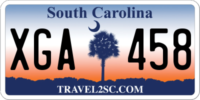 SC license plate XGA458