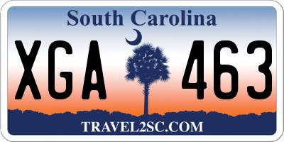 SC license plate XGA463