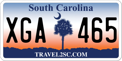 SC license plate XGA465