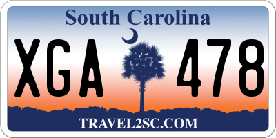 SC license plate XGA478