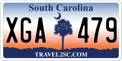 SC license plate XGA479