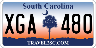 SC license plate XGA480