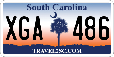 SC license plate XGA486