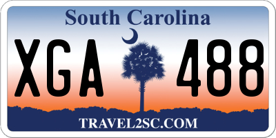 SC license plate XGA488