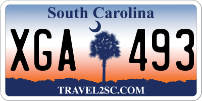 SC license plate XGA493