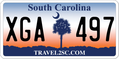 SC license plate XGA497